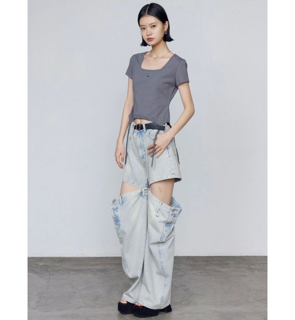 EMODA「スクエアネックギャザートップ」|Tシャツ・カットソー|