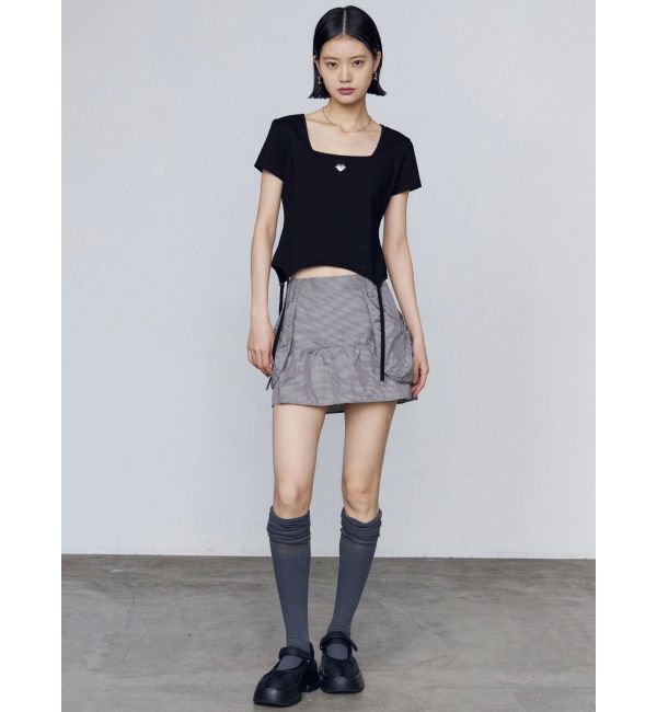 EMODA「スクエアネックギャザートップ」|Tシャツ・カットソー|