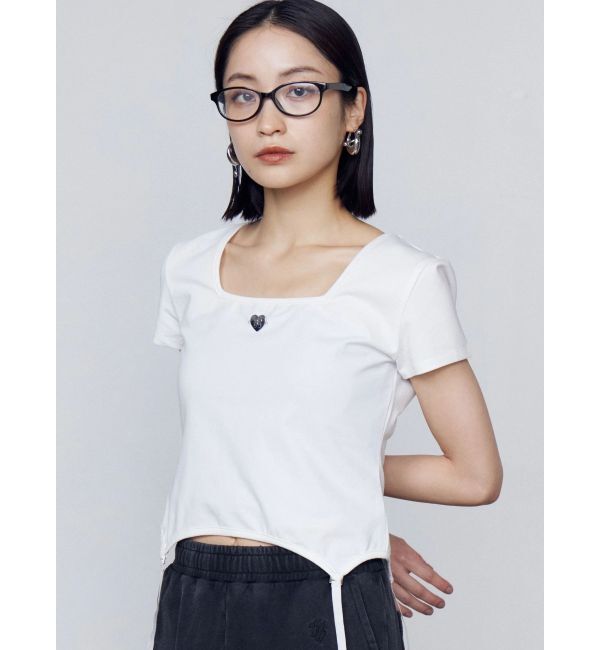 EMODA「スクエアネックギャザートップ」|Tシャツ・カットソー|