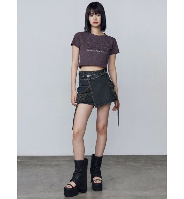 EMODA「ロゴパッチミニマルTシャツ」|Tシャツ・カットソー|