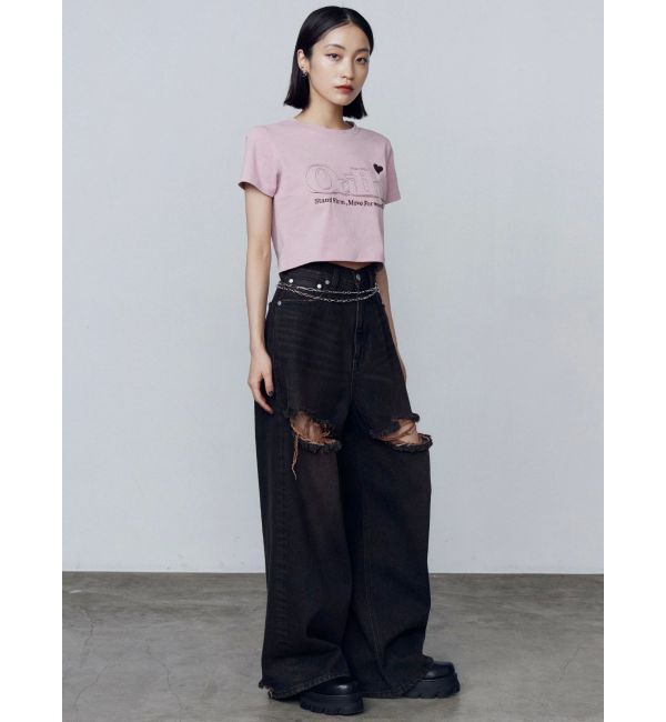 EMODA「ロゴパッチミニマルTシャツ」|Tシャツ・カットソー|