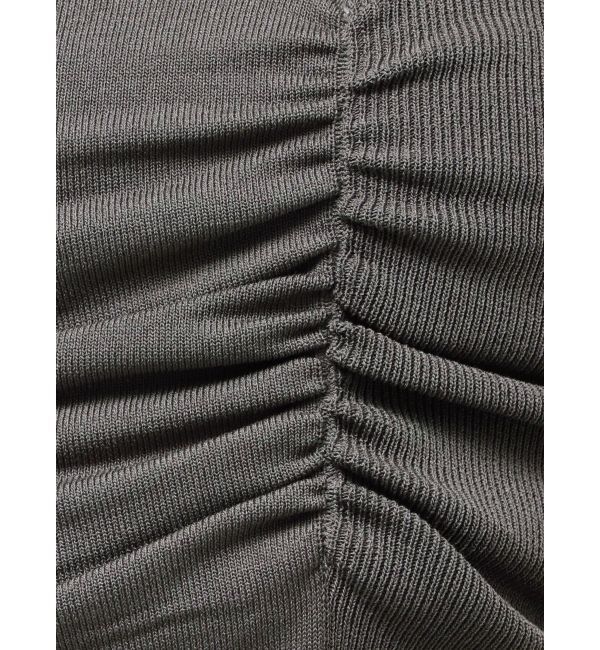 EMODA「チョーカーギャザーショートスリーブニット」|ニット・セーター|