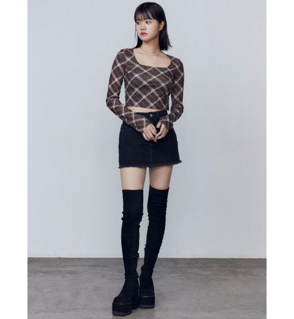 EMODA「ボックスミニスカート」|スカート|