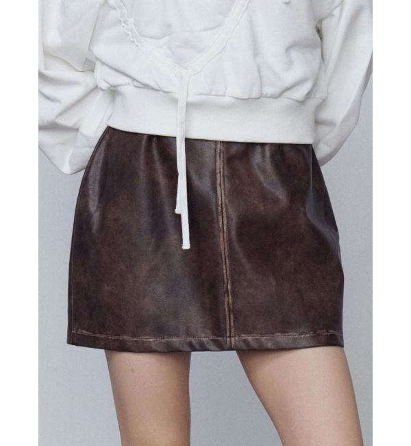 EMODA「カーブウエストミニスカート」|スカート|ブラウン