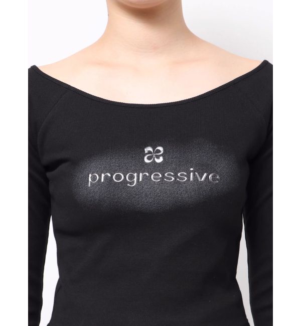 EMODA「ロゴクロップドロングスリーブTシャツ」|Tシャツ・カットソー|