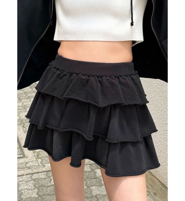 EMODA「スウェットティアードミニスカート」|スカート|