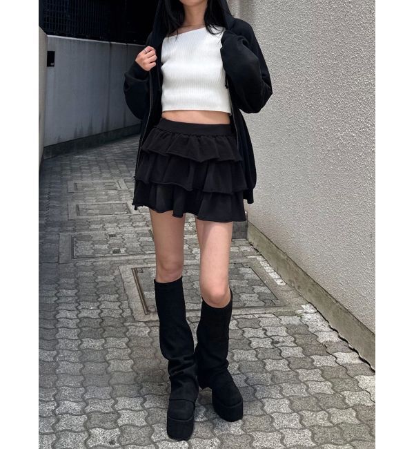 EMODA「スウェットティアードミニスカート」|スカート|