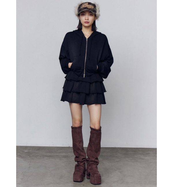 EMODA「スウェットティアードミニスカート」|スカート|