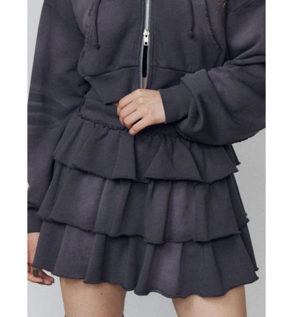 EMODA「スウェットティアードミニスカート」|スカート|グレー