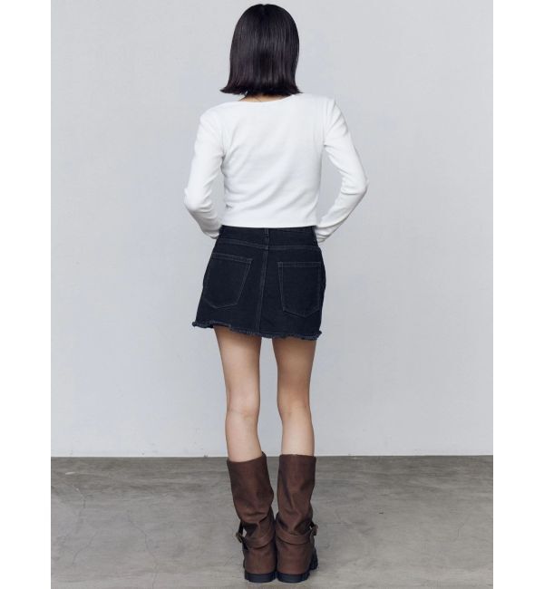 EMODA「ロゴパッチクロップロングスリーブTシャツ」|Tシャツ・カットソー|