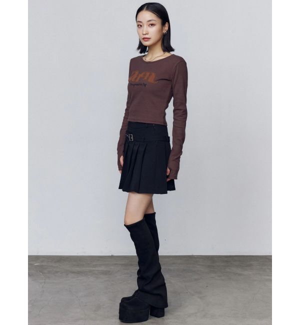 EMODA「ロゴパッチクロップロングスリーブTシャツ」|Tシャツ・カットソー|