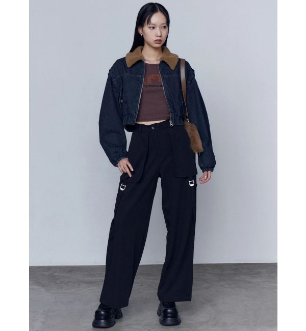 EMODA「ロゴパッチクロップロングスリーブTシャツ」|Tシャツ・カットソー|