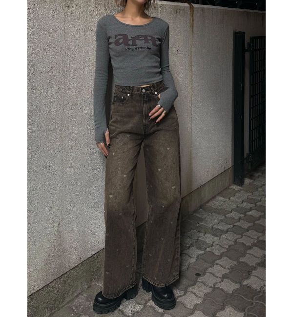 EMODA「ロゴパッチクロップロングスリーブTシャツ」|Tシャツ・カットソー|