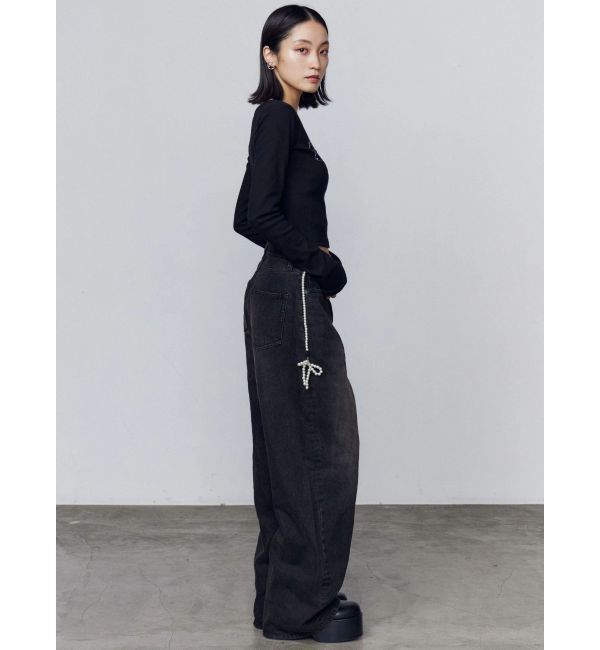 EMODA「ロゴパッチクロップロングスリーブTシャツ」|Tシャツ・カットソー|