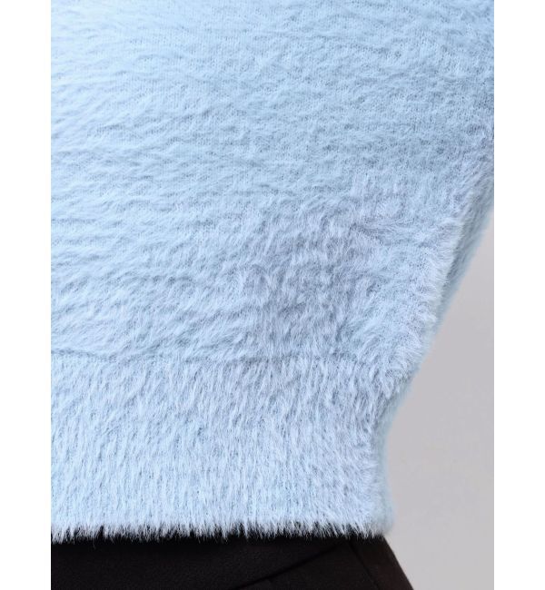 MERCURYDUO「ミニシャギークルーネックカーディガン」|カーディガン|