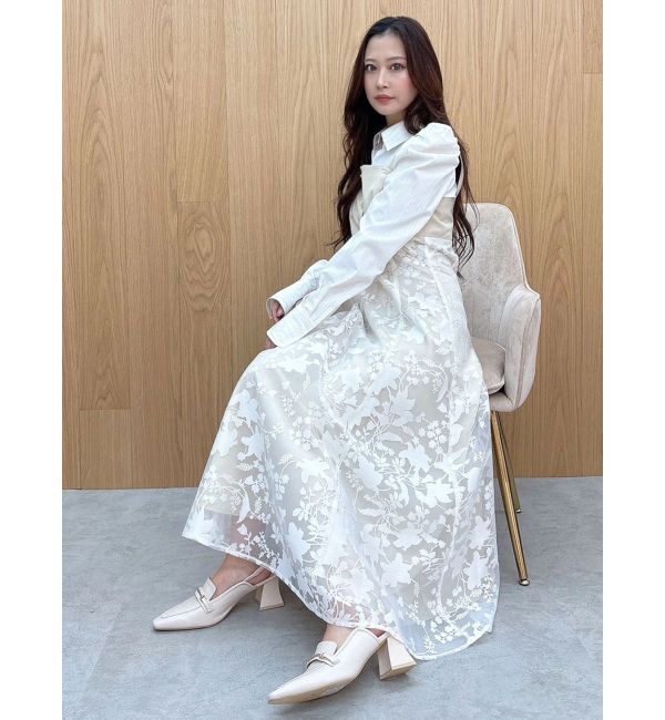 MERCURYDUO「アシメビスチェドッキングパワショルシャツワンピース」|ワンピース|