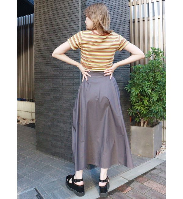 MURUA「ブロッキングフレアスカート」|スカート|