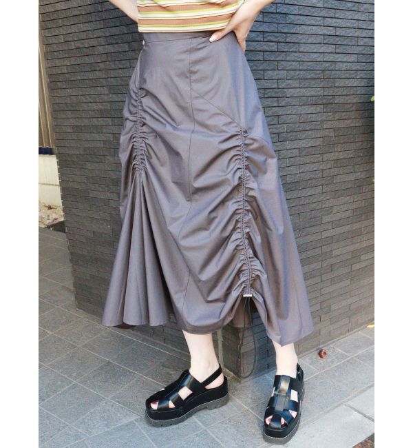 MURUA「ブロッキングフレアスカート」|スカート|