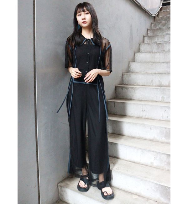 MURUA「パイピングメッシュシャツ」|シャツ・ブラウス|