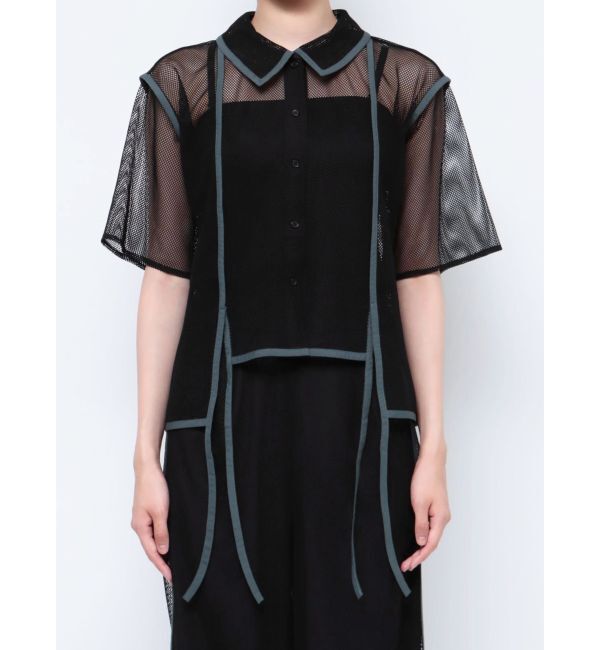 MURUA「パイピングメッシュシャツ」|シャツ・ブラウス|