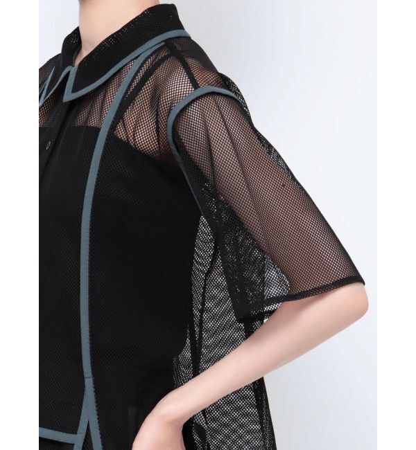 MURUA「パイピングメッシュシャツ」|シャツ・ブラウス|