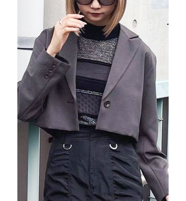 MURUA「パウダーツイルショートジャケット」|その他|ダークグレー