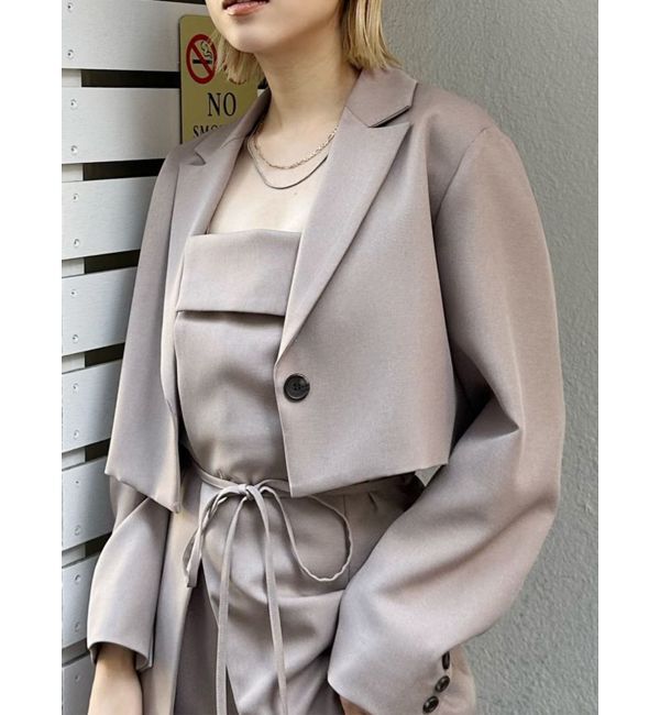 MURUA「パウダーツイルショートジャケット」|その他|モカ