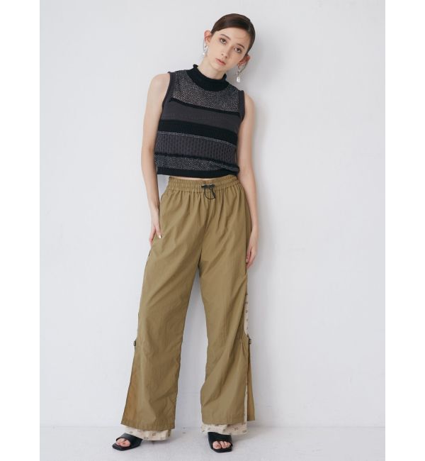 MURUA「メッシュロゴナイロンカーゴフレアパンツ【2way】」|その他|