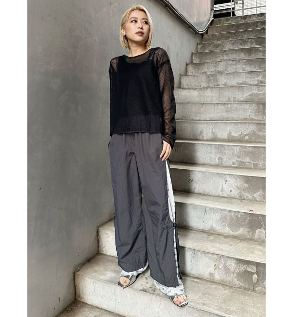 MURUA「メッシュロゴナイロンカーゴフレアパンツ【2way】」|その他|