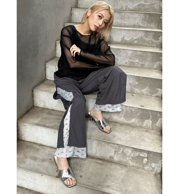 MURUA「メッシュロゴナイロンカーゴフレアパンツ【2way】」|その他|