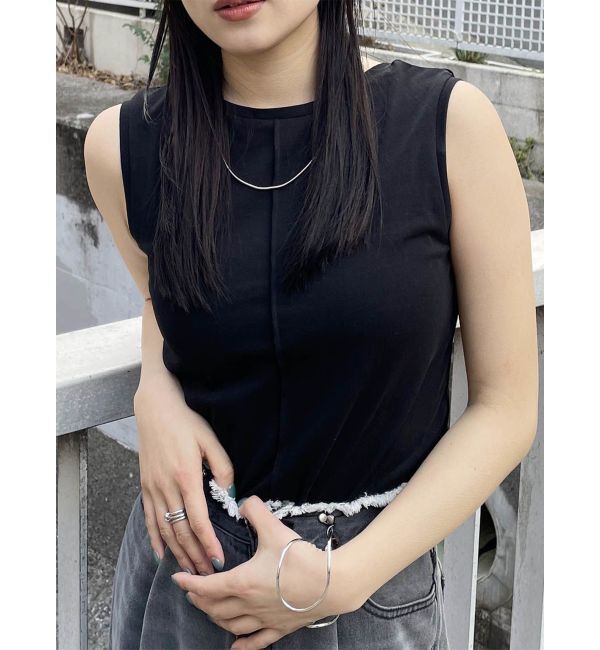 MURUA「2WAYコンパクトカットソー【セット販売対象】」|タンクトップ|ブラック