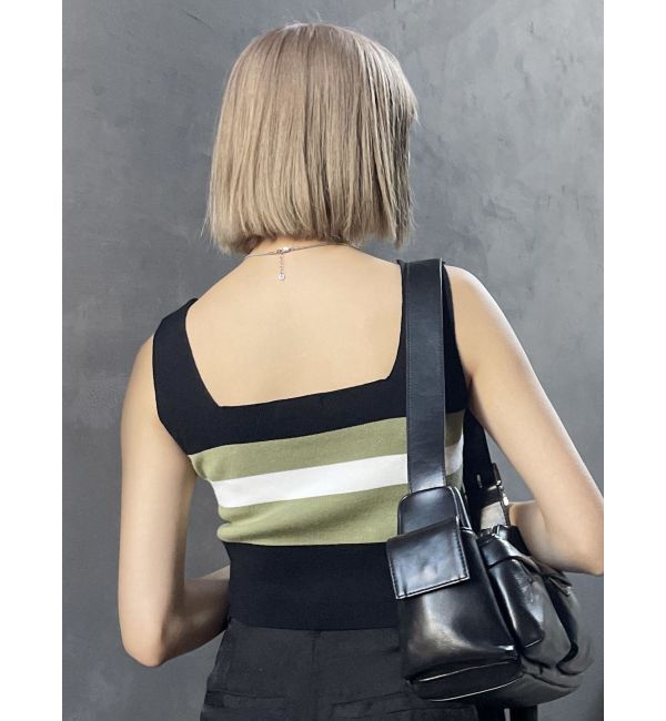 MURUA「クロップトスクエアニットタンク」|ニット・セーター|