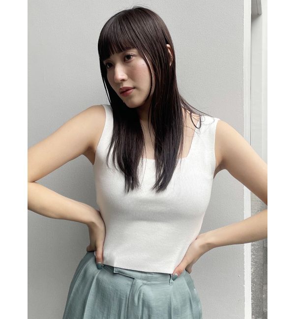 MURUA「クロップトスクエアニットタンク」|ニット・セーター|