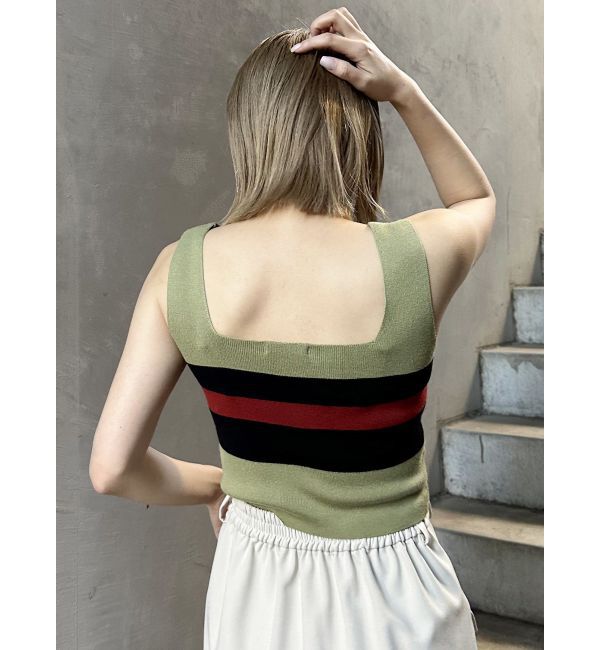 MURUA「クロップトスクエアニットタンク」|ニット・セーター|