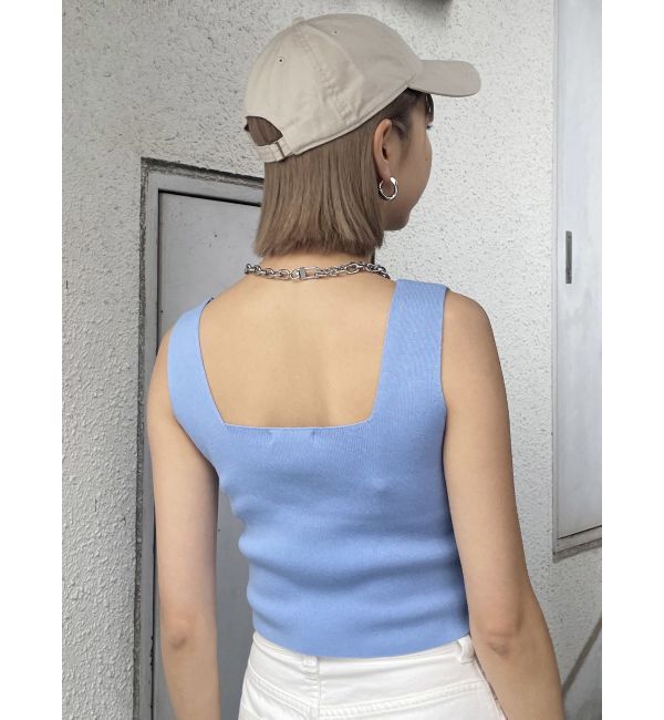 MURUA「クロップトスクエアニットタンク」|ニット・セーター|