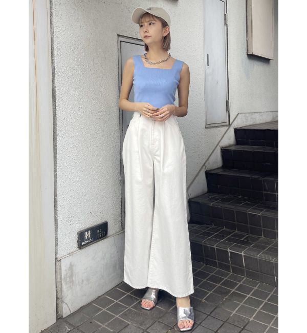 MURUA「クロップトスクエアニットタンク」|ニット・セーター|