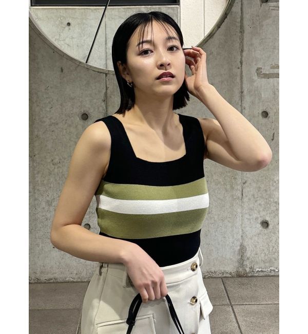 MURUA「クロップトスクエアニットタンク」|ニット・セーター|