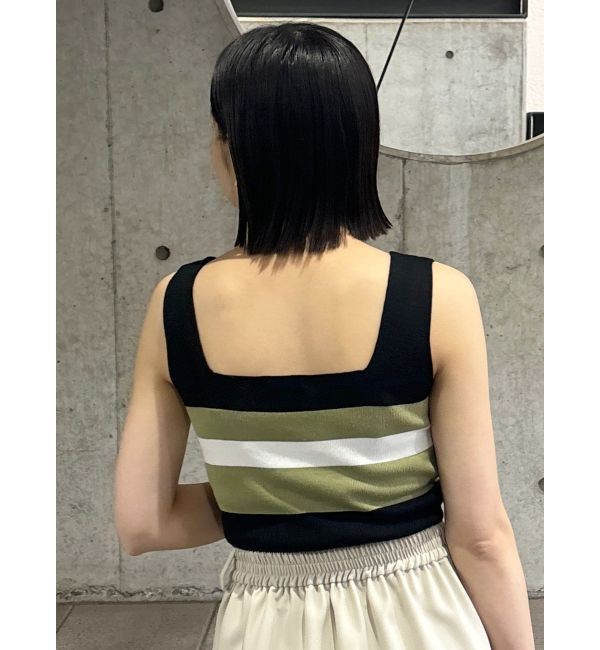 MURUA「クロップトスクエアニットタンク」|ニット・セーター|