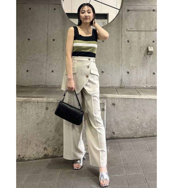 MURUA「クロップトスクエアニットタンク」|ニット・セーター|