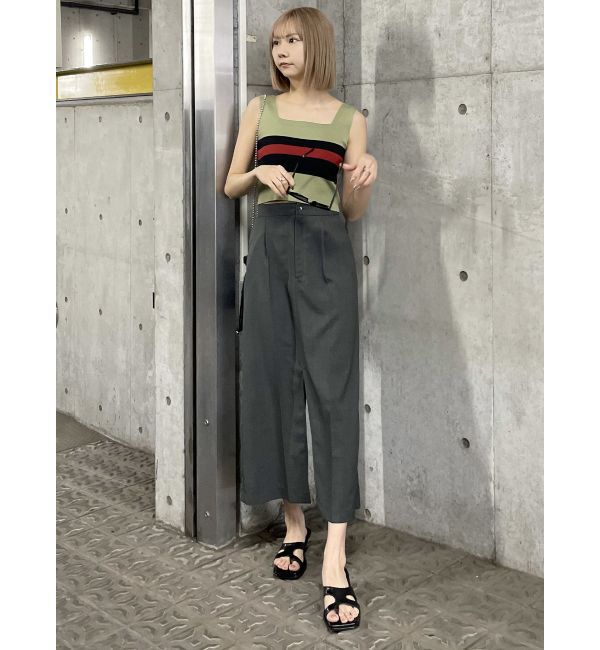 MURUA「クロップトスクエアニットタンク」|ニット・セーター|