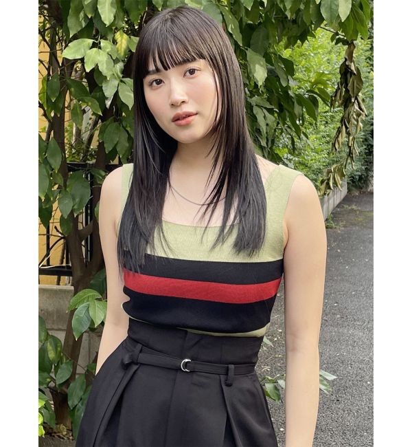 MURUA「クロップトスクエアニットタンク」|ニット・セーター|