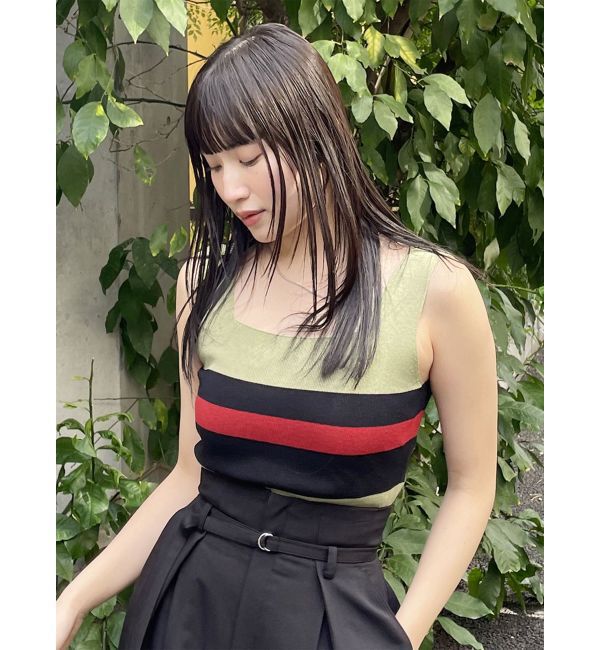 MURUA「クロップトスクエアニットタンク」|ニット・セーター|