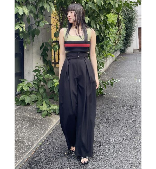 MURUA「クロップトスクエアニットタンク」|ニット・セーター|