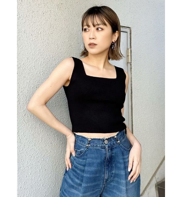 MURUA「クロップトスクエアニットタンク」|ニット・セーター|