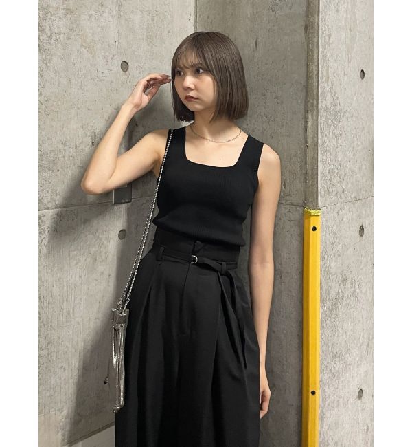 MURUA「クロップトスクエアニットタンク」|ニット・セーター|