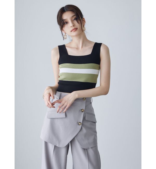 MURUA「クロップトスクエアニットタンク」|ニット・セーター|
