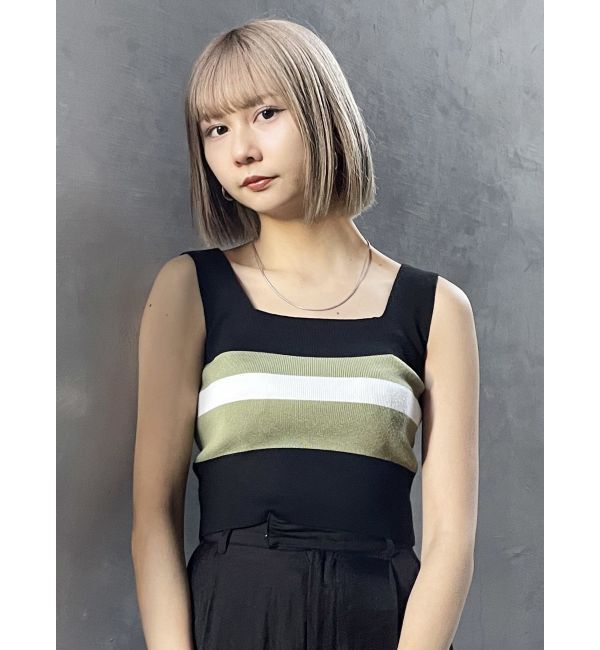 MURUA「クロップトスクエアニットタンク」|ニット・セーター|