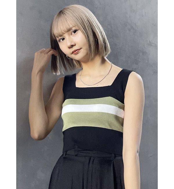 MURUA「クロップトスクエアニットタンク」|ニット・セーター|