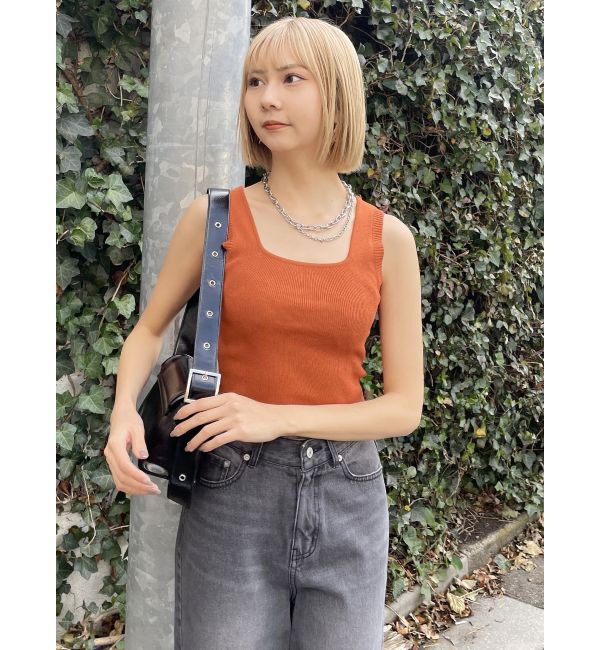 MURUA「スクエアミニマルタンク」|ニット・セーター|