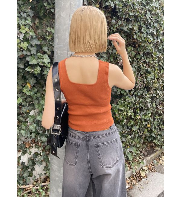 MURUA「スクエアミニマルタンク」|ニット・セーター|